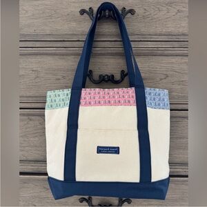 Vineyard Vines Canvas Tote Bag Shoulder Bag Boat Tote Beach Carryall Sho…